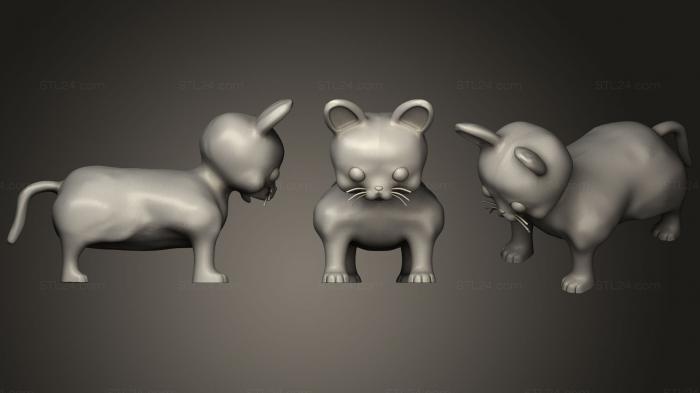 Figurines simple (Cat, STKPR_1386) 3D models for cnc